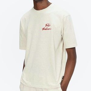 Ted Baker Champa Regular Fit Spell Out Logo T Shirt Tan Beige XL